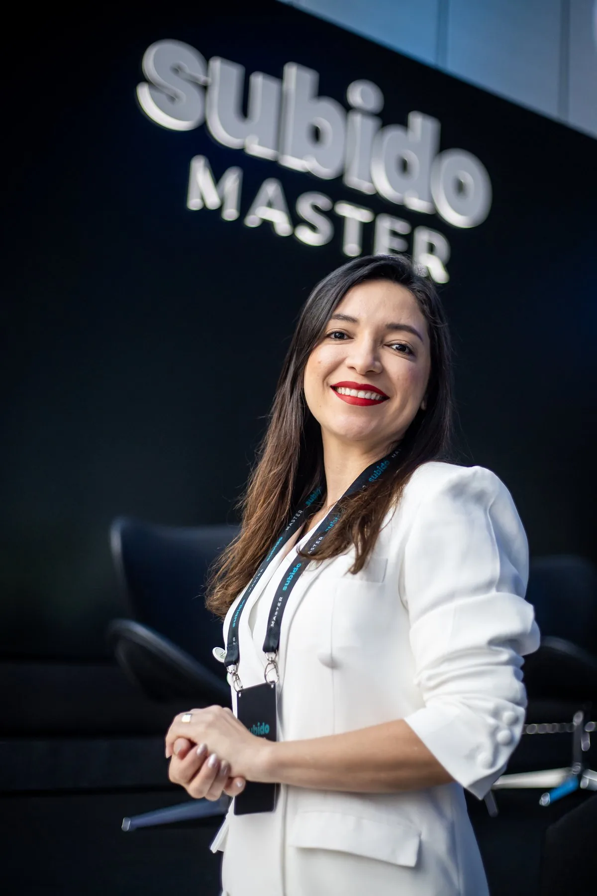 Polly Oliveira, fundadora da Upper Stage Digital, em evento de marketing